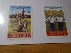 St Lucia  #  419-20  MNH   Scouting