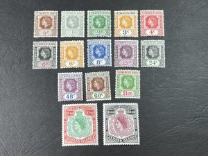 LEEWARD ISLANDS # 133-147-MINT/HINGED---COMPLETE SET---1954