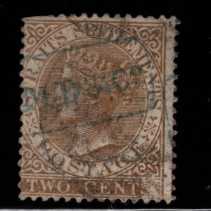 Straits Settlements Scott 10 Used  CC Wmk  type 1 few cut perfs at top scuffed