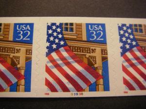 Scott 2915A, 32c Flag over Porch, PNC7 #97898 11x10, MNH Coil Beauty