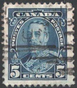 Canada SC#221 5¢ King George V Single (1935) Used