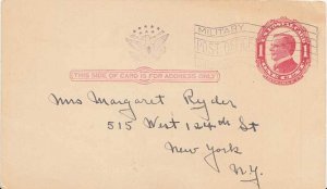 United States A.E.F. World War I 1c Red McKinley Postal Card c1919 Eagle Mark...