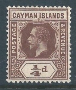 Cayman Island #32 NH 1/4p King George V - Wmk. 3