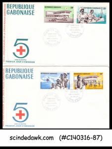 GABON - 1969 5th ANNIVERSARY OF RED CROSS IN GABON - FDC 2nos