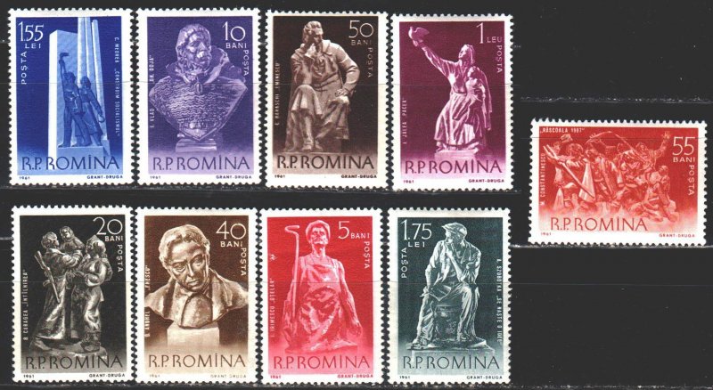 Romania. 1961. 1942-50. Sculptures. MVLH.