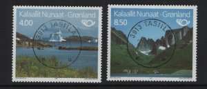 Greenland #289-290  cancelled 1995  Tourism