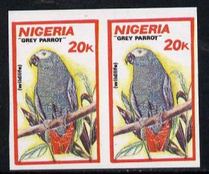 Nigeria 1990 Wildlife - Grey Parrot 20k unmounted mint im...