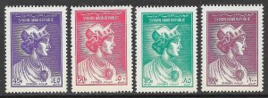 SYRIA 1962 Queen Zenobia of Palmyra Airmail Set Sc C279-C282 MH