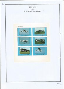 GRUNAY- 1982 - Light Aircraft - Sheets - Mint Light Hinged - Private Issue