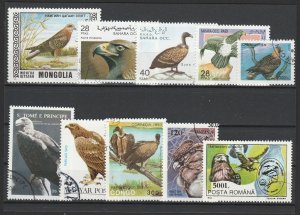 Uccelli Rapaci Birds of Prey Mint Used Lot 15611-