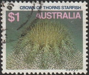 Australia #920 1986 $1 Crown Of Thorns Starfish  USED-F-VF-NH. 