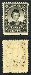 New Brunswick SG19 17c Black M/M (offset on reverse) Cat 42 pounds