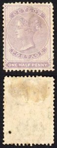 Ceylon SG48 1/2d Dull Mauve Wmk Crown CC M/M