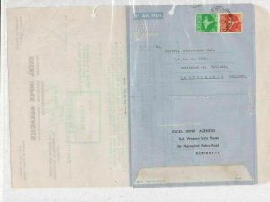 India 1966 Excel Impex Agencies Commercial Stamped Aerogramme to Holland Rf26655