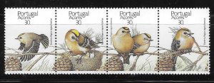 Portugal Azores 1989 Birds Wildlife Conservation strip Sc 380a MNH T48