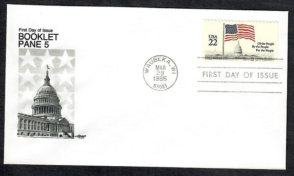 2116 Flag over Capitol booklet single Unaddressed Artmaster FDC