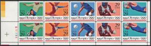 SC#2637-41 29¢ Summer Olympics Plate Block of Ten (1992) MNH