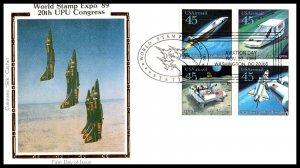 OAS-CNY 7372 FDC SCOTT C122-25 – 1989 45c Future Mail Transportation