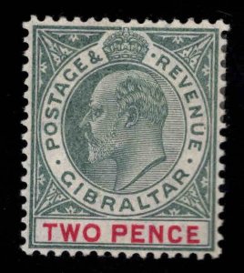 GIBRALTAR  Scott 52 MH* KEVII stamp, wmk 2, 1905 CV$30