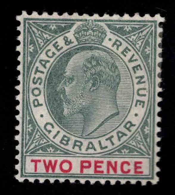 GIBRALTAR  Scott 52 MH* KEVII stamp, wmk 2, 1905 CV$30