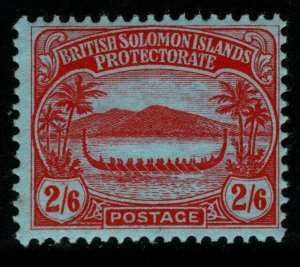 BRITISH SOLOMON IS. SG16 1910 2/6 RED/BLUE MTD MINT