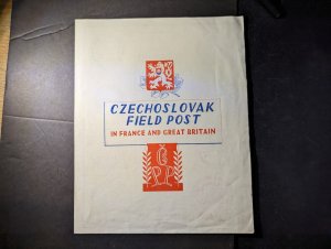 Czechoslovak Field Post Postmark Collection Booklet France and Great Britain