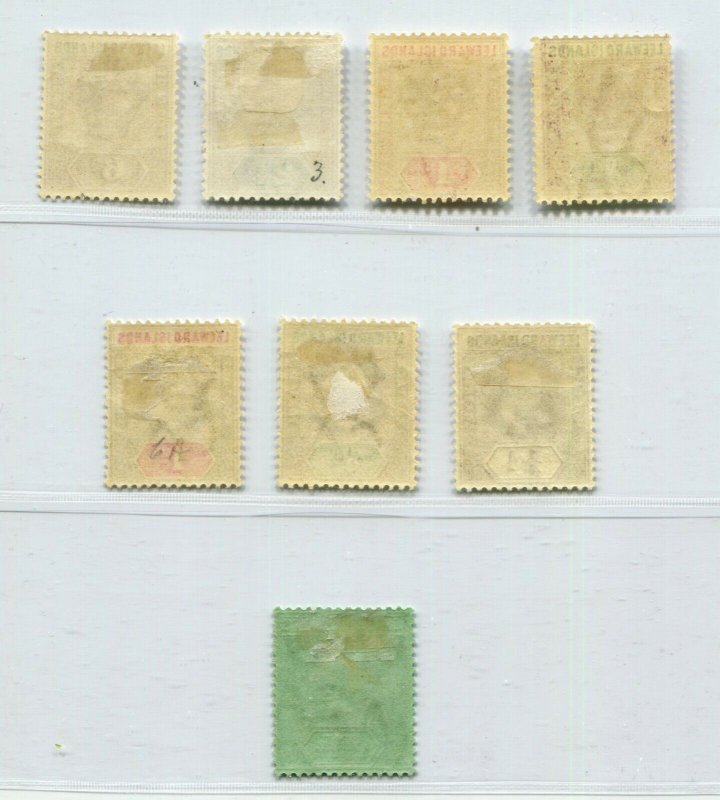 QV - KGVI LEEWARD ISLANDS LOVELY CLASSIC LOT ALL PERFECT MH