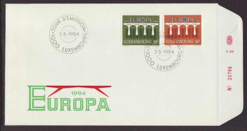 Luxembourg 708-709 Europa 1984 U/A FDC