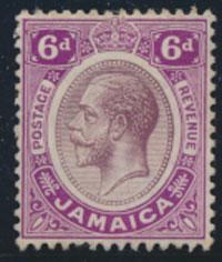 Jamaica SG 64a SC# 67  MH  Dull purple & Bright Mauve see details