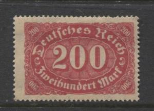 GERMANY. -Scott 157- Definitives -1922- MH - Single 200m Stamp