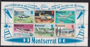 Montserrat # 273a, Leeward Island Air Transport 14th Anniversary, NH, 1/2 Cat.