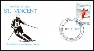 St Vincent 1591 Winter Olympics U/A FDC