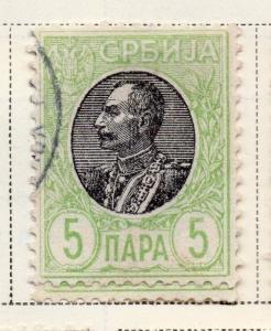 Serbia 1905-08 Early Issue Fine Used 5p. 008280