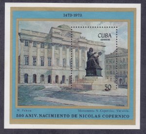 Cuba 1802 MNH Copernicus Monument - Warsaw Poland Souvenir Sheet VF