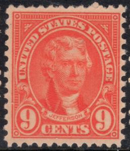 U.S. Scott #641 9-Cent Jefferson Stamp - Mint NH VF Single