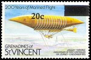 St. Vincent 20c Local Provisional Overprint