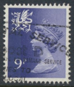 Wales  GB  Machin 9p SG W27  Used  2 bands  SC# WMMH12  see details