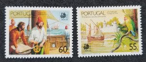 *FREE SHIP Portugal 500 Years Of Discovery 1989 Parrot Sailing Boat (stamp) MNH