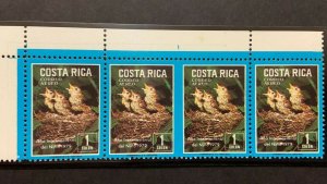 A) 1979, COSTA RICA, INTERNATIONAL CHILD YEAR-BIRDS ISSUE STRIP OF 4 IMPERF BETW