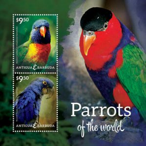 Antigua and Barbuda - 2014 Parrots of the World Souvenir Sheet - MNH