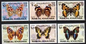 Ras Al Khaima 1972 Butterflies set of 6 unmounted mint (M...