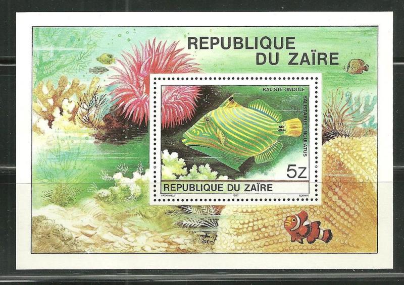 Zaire 981a MNH S/S Tropical Fish