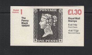 GB - #FL1a  1981  £1.30 Penny Black booklet  CV £3.75