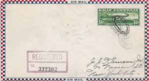 C13 FDC, $.65 Zeppelin, Registered,  ROESSLER Cover, Free Insured Shipping