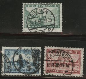 Germany Scott 337-339 used 1924  stamp cv$9.50