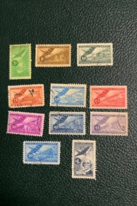 Cuba C96-C106 used set of 11 stamps catalog 11.95