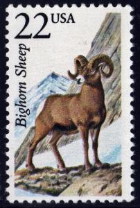 SC#2288 22¢ North American Wildlife: Bighorn Sheep (1987) MNH