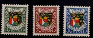 Liechtenstein Scott B4-B6 MH* complete colorful Coat of Arms  stamp  set