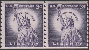 # 1057a DRY PRINT LARGE HOLES MINT NEVER HINGED ( MNH ) STATUE OF LIBERTY    