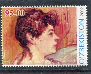 Uzbekistan 2002 TOULOUSE LAUTREC Painting Stamp Perforated Mint (NH)